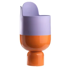 Vaso in Ceramica Lilla e Arancione Petali di Luca Binaglia