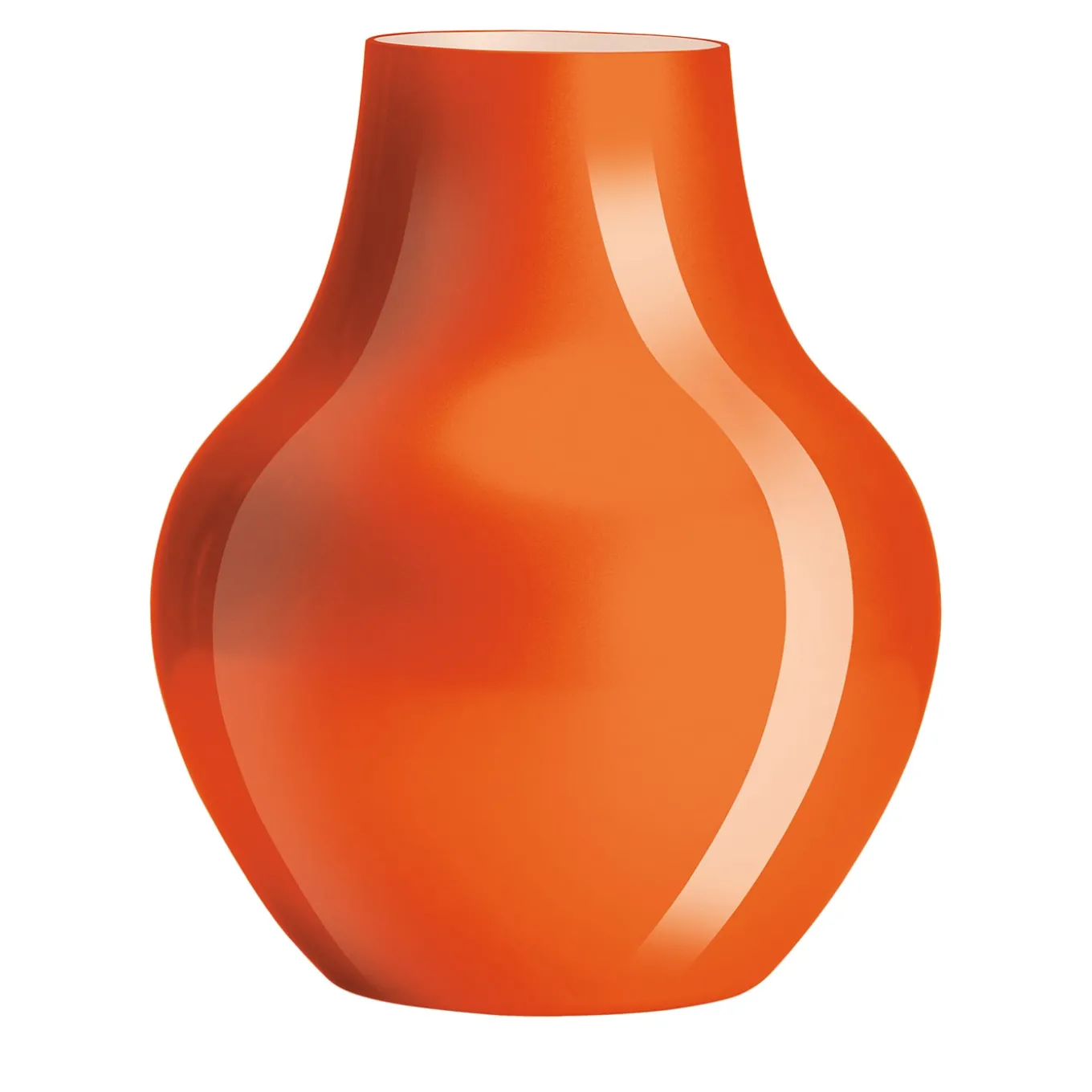 Vaso in Vetro Arancione e Milkwhite Soho