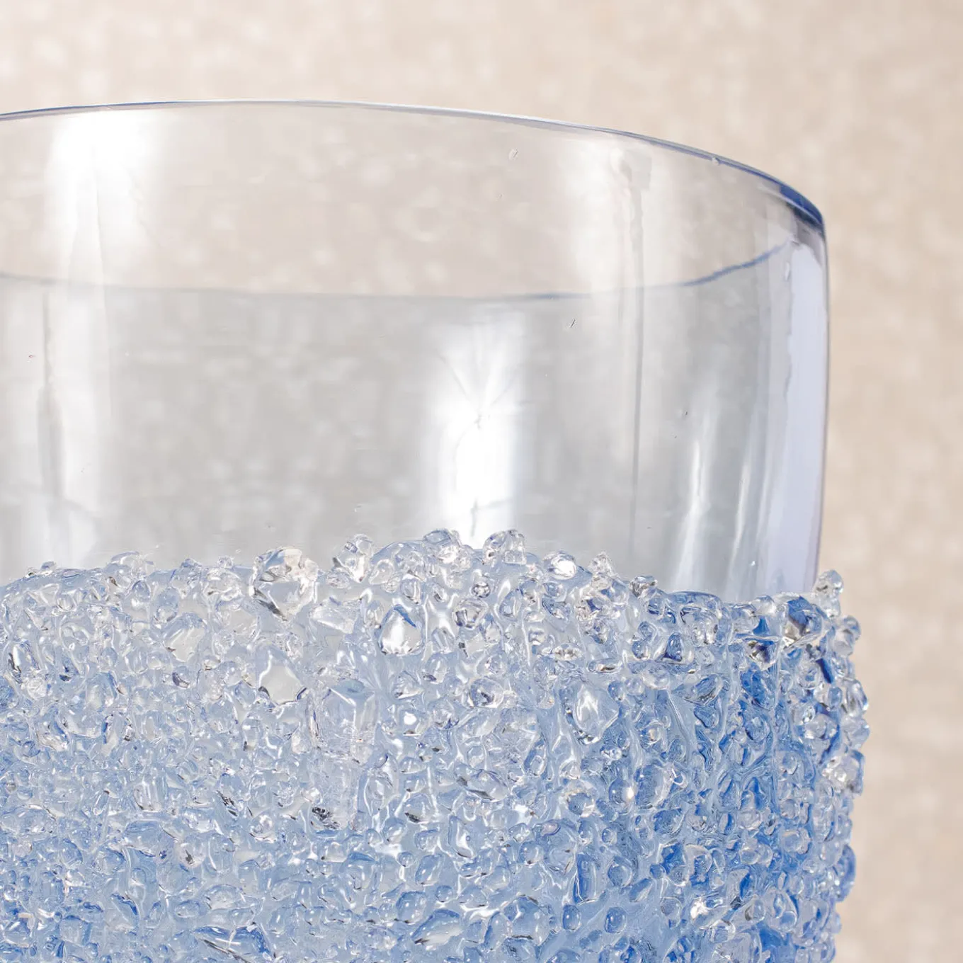 Vaso in vetro azzurro Ghiaccio