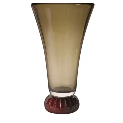 Vaso In Vetro Di Murano Beige