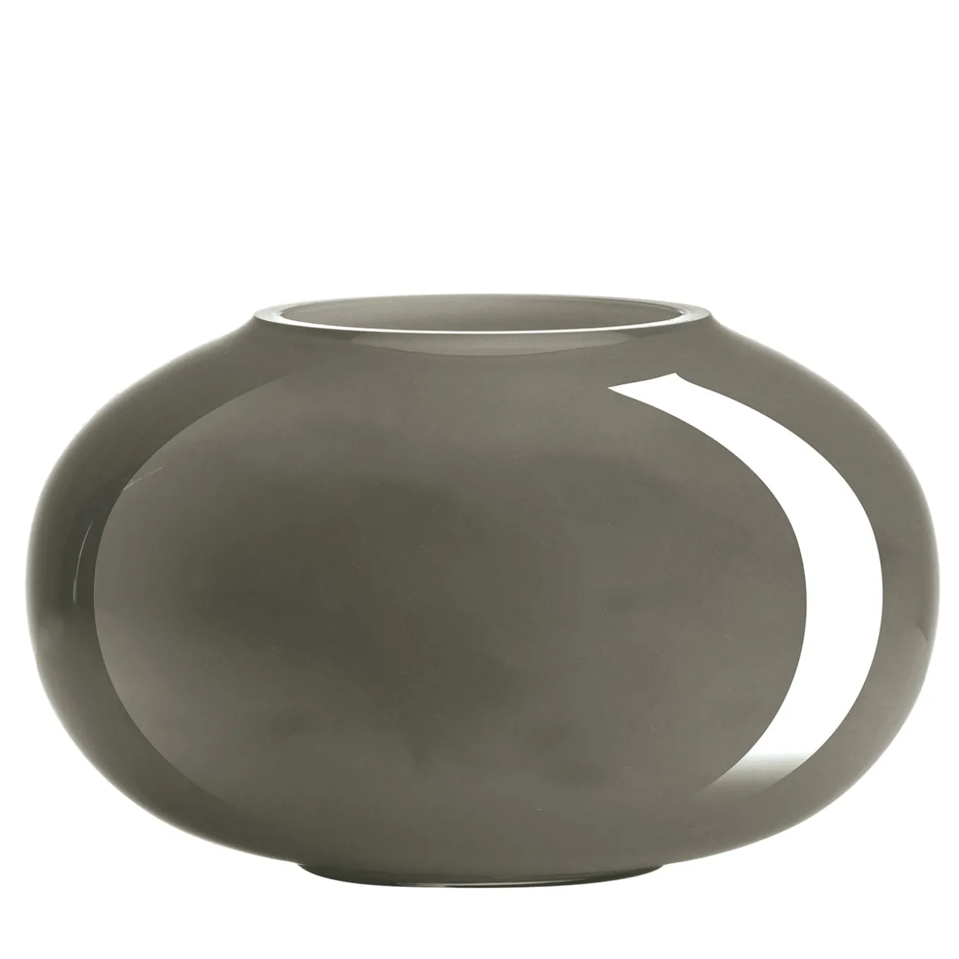 Vaso in Vetro Grigio e Milkwhite Pandora