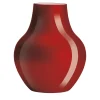 Vaso in Vetro Rosso e Milkwhite Soho