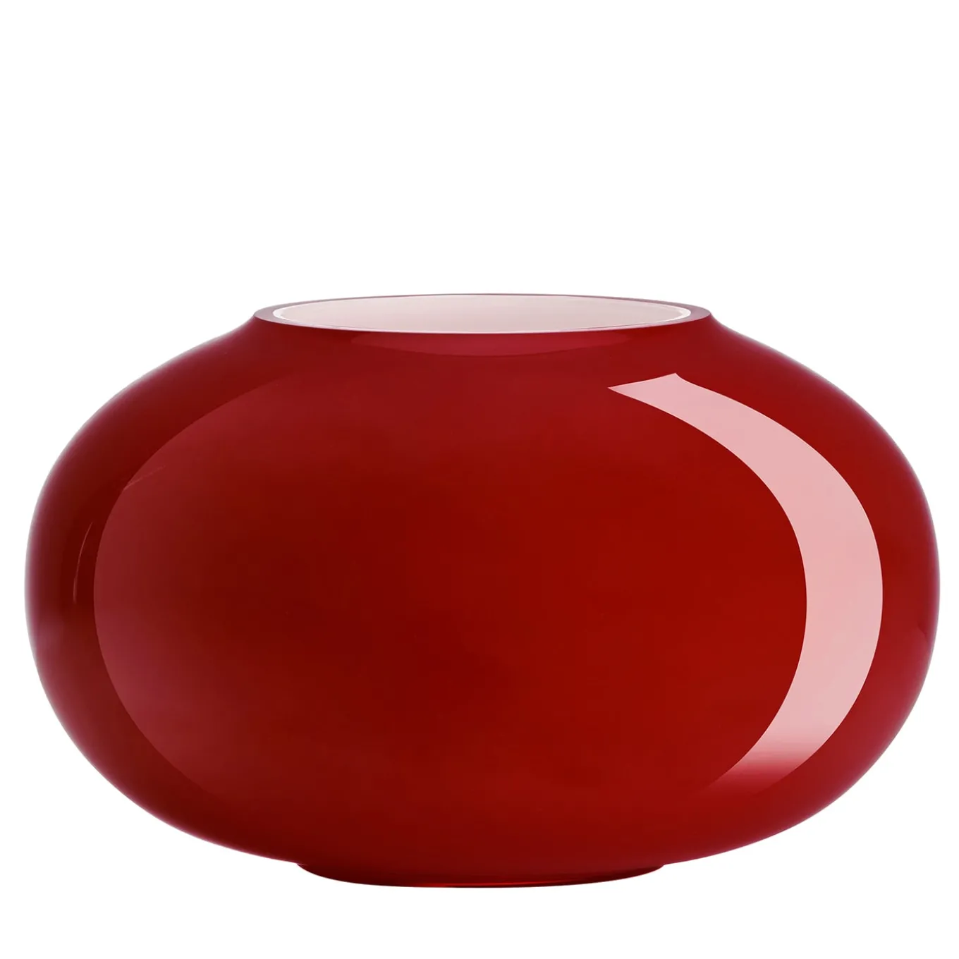 Vaso in Vetro Rosso e Whitemilk Pandora