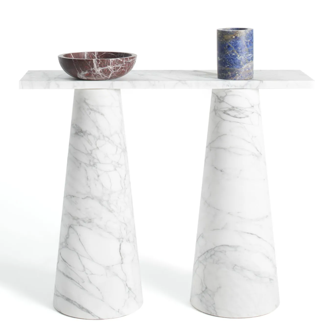 Vaso Inside Out in sodalite blu di Karen Chekerdjian