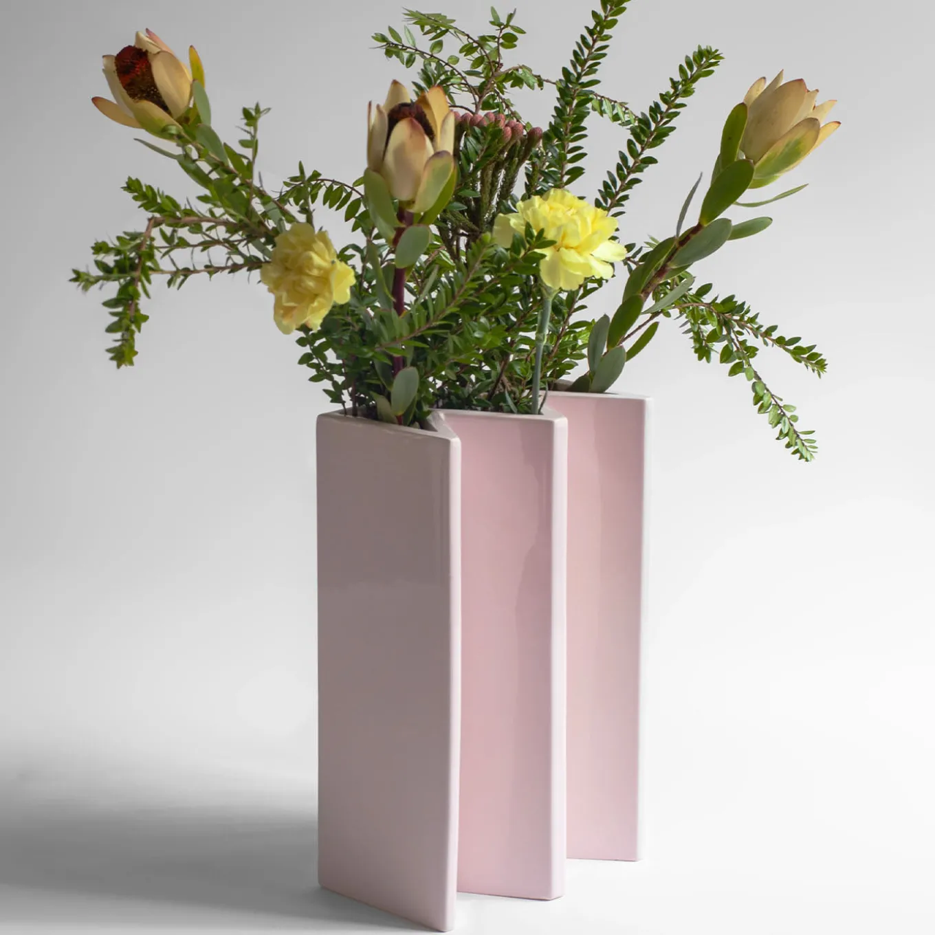Vaso King in ceramica rosa
