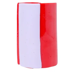 Vaso Medio Two Lines Rosso e Viola di Enzo Mari
