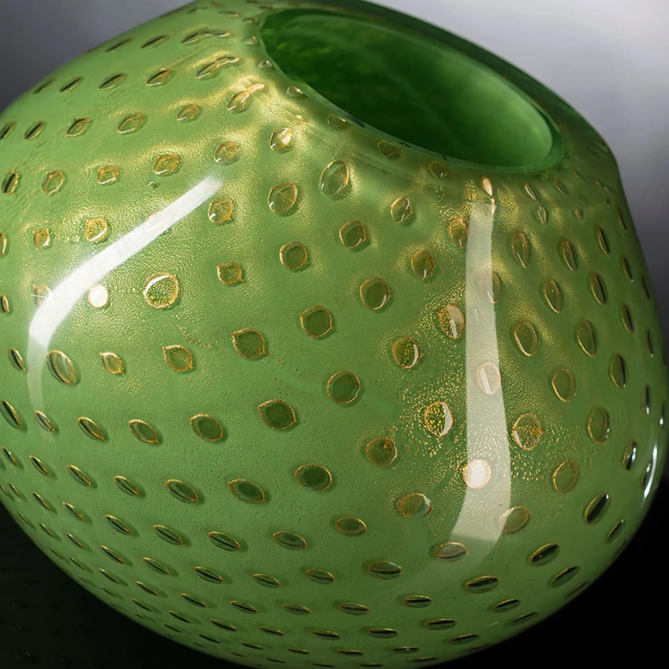 Vaso Mocenigo Sfera oro e verde