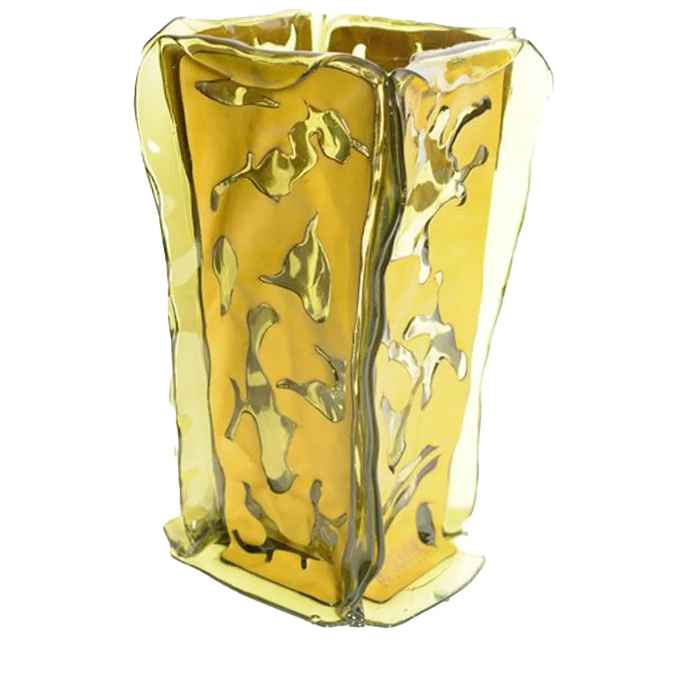 Vaso Mulato L trasparente giallo