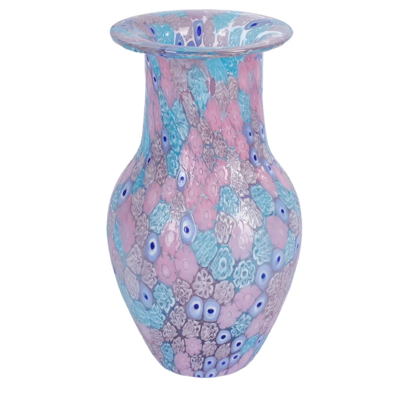 Vaso Murrina in oro 24 carati, blu e rosa