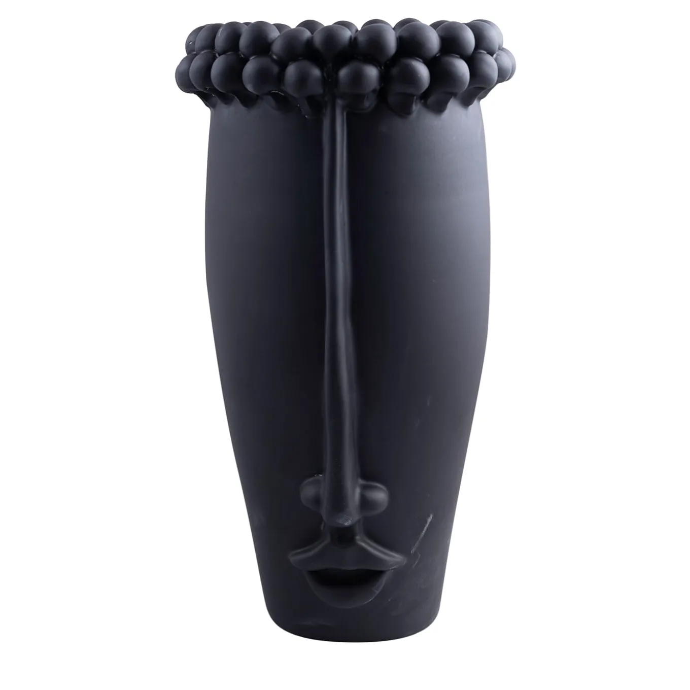 Vaso nero a testa lunga