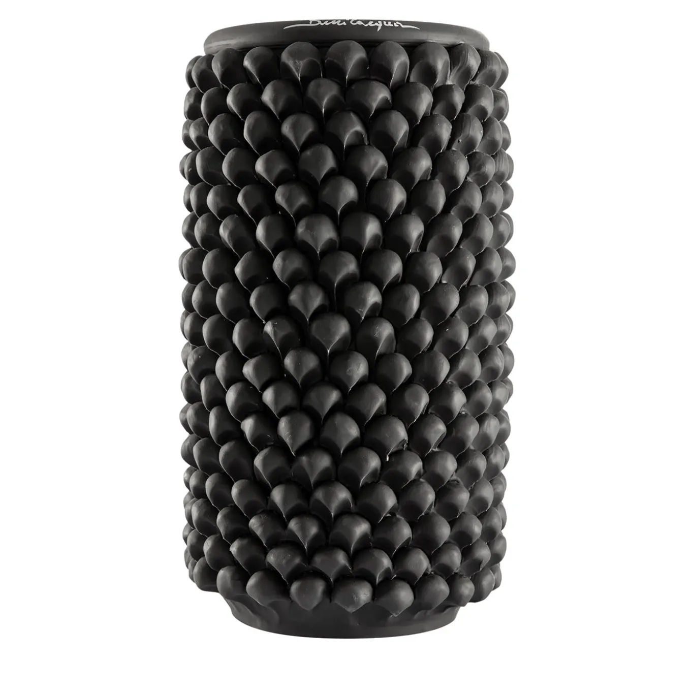 Vaso Nero cilindrico in ceramica