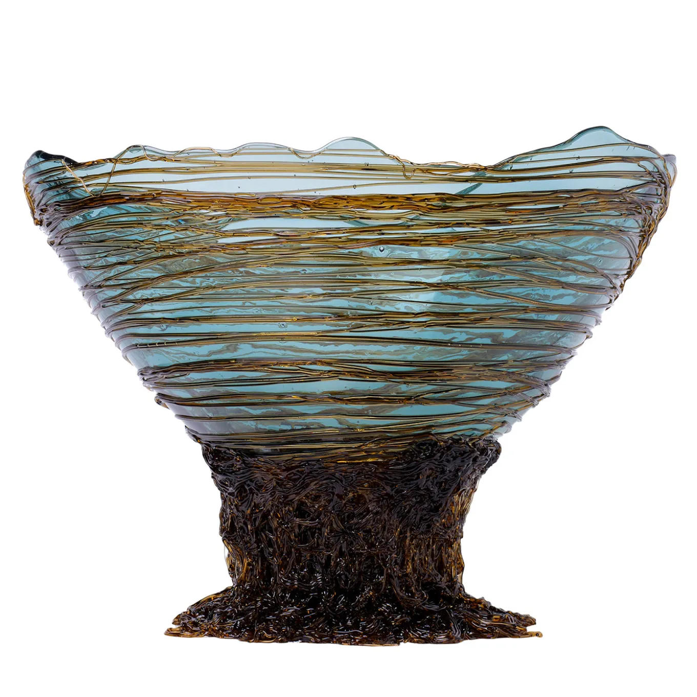 Vaso Ogiva XL Blu e Marrone di Gaetano Pesce