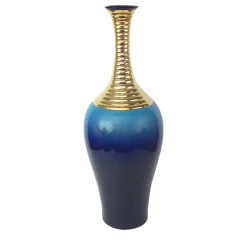 Vaso oro e blu