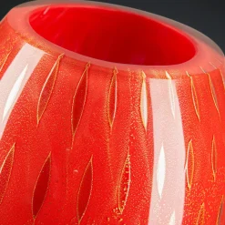 Vaso ovale rosso Mocenigo