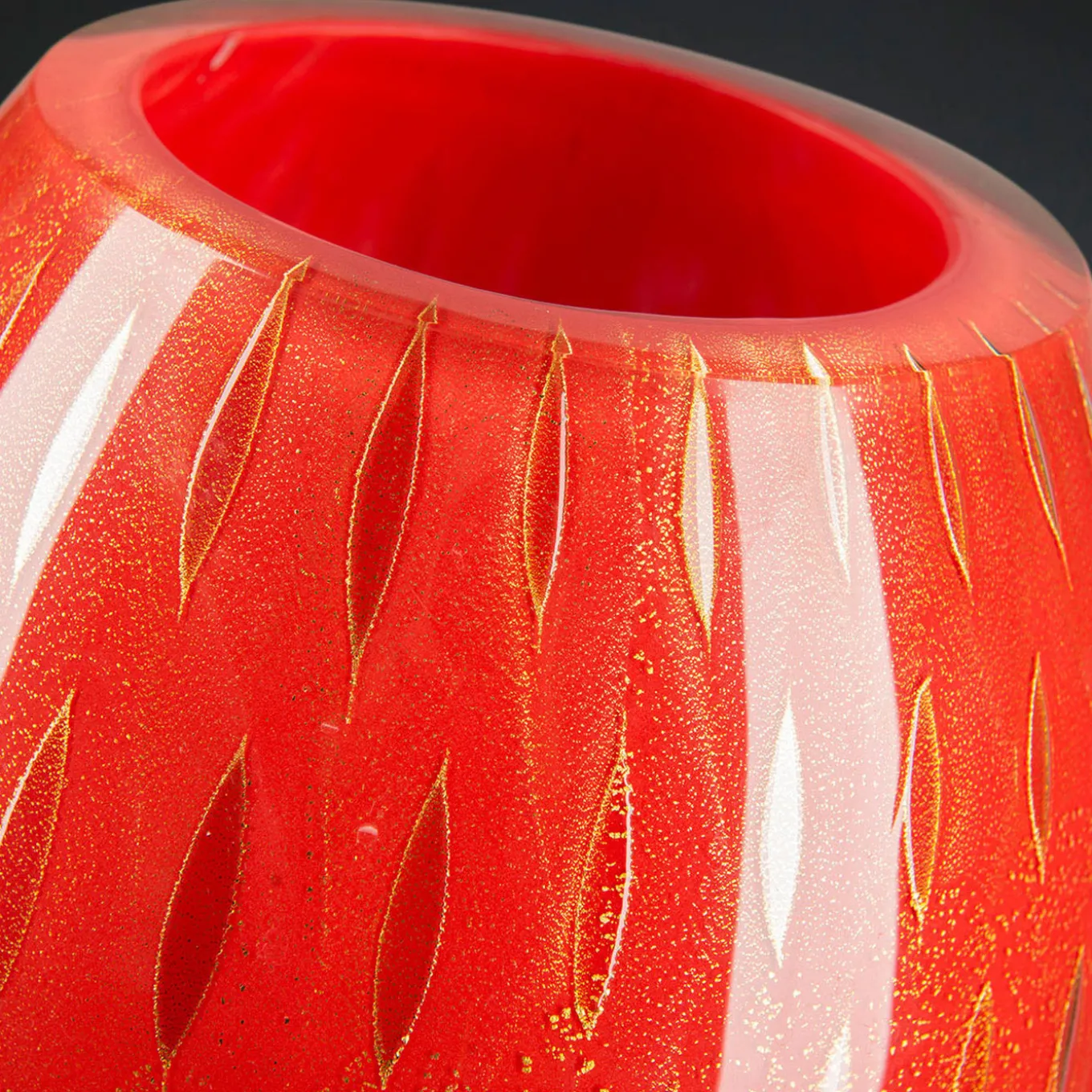 Vaso ovale rosso Mocenigo