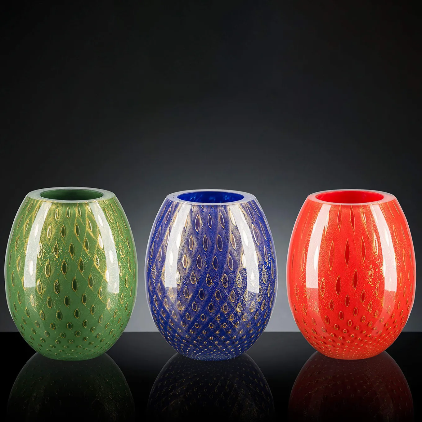 Vaso ovale rosso Mocenigo