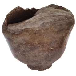 Vaso Petalo 2 in Ceramica Marrone a Forma di Petalo