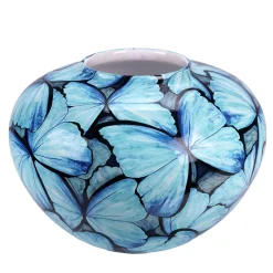 Vaso Petalouda in ceramica rotondo