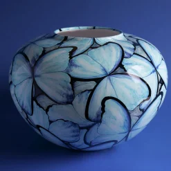Vaso Petalouda in ceramica rotondo