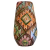 Vaso policromo in stile geometrico Kilim