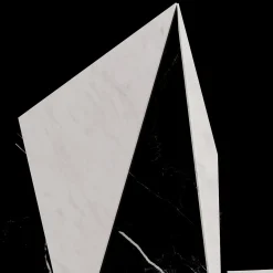 Vaso Polimelus Nero Marquina e Bianco Carrara