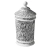 Vaso Post Scriptum in bianco e nero con coperchio di Formafantasma