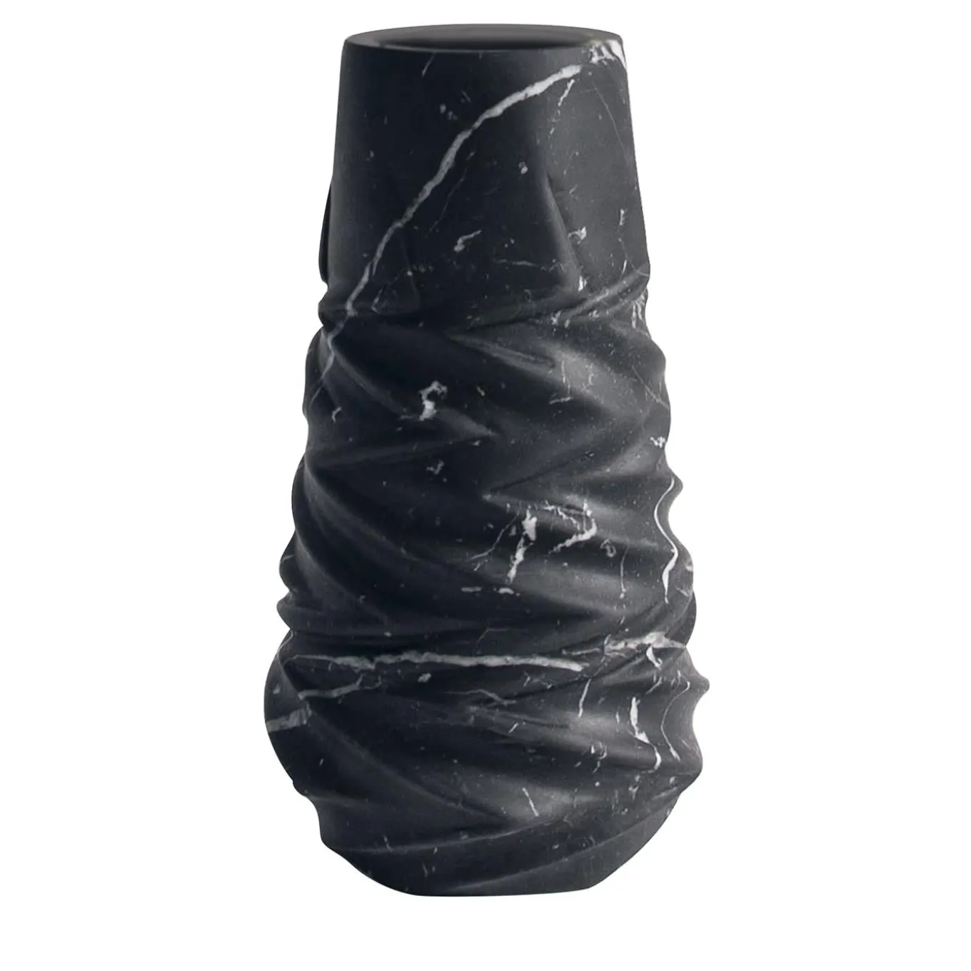vaso Rock in marmo nero di Jacopo Simonetti