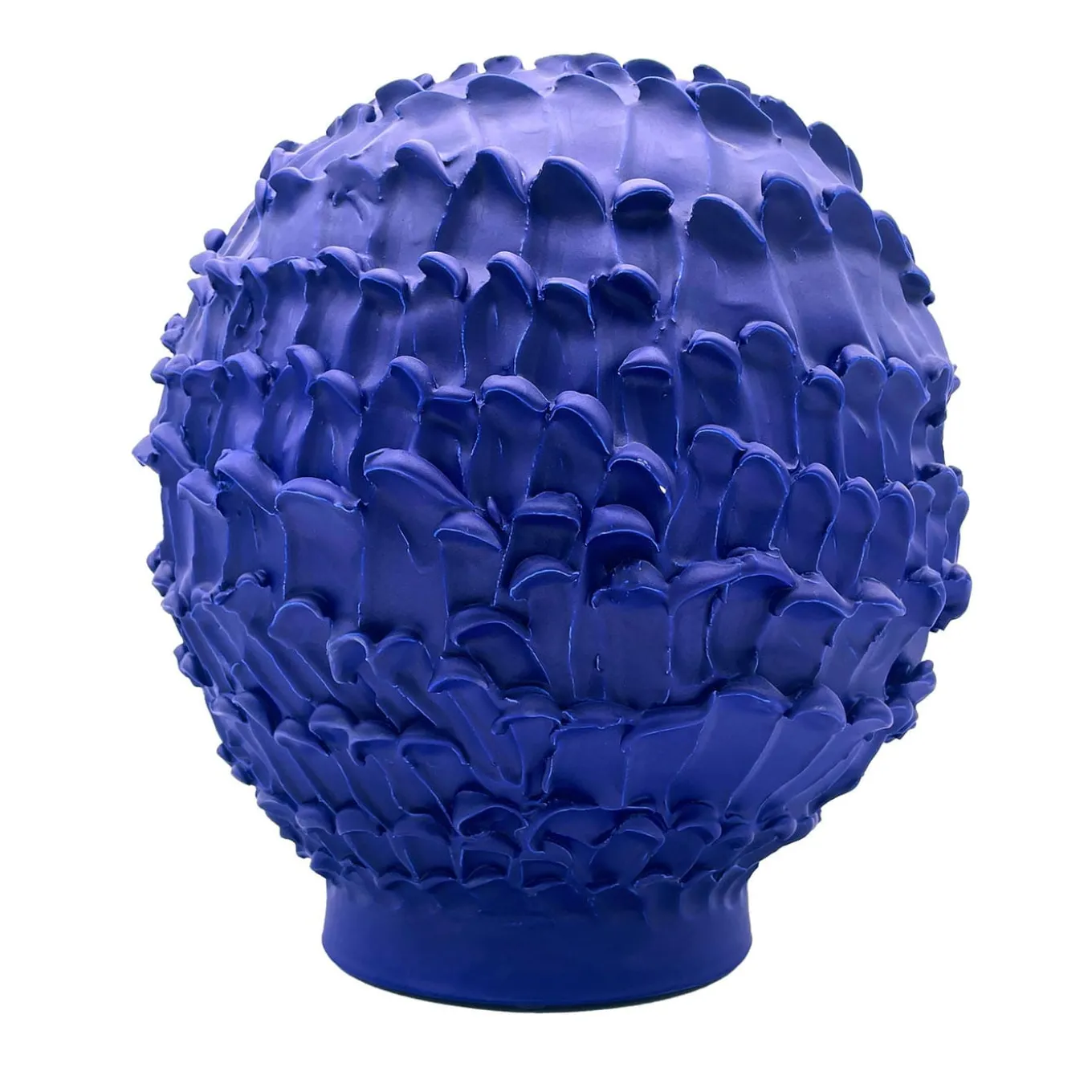 Vaso rotondo grande Onda Matte Deep Blue