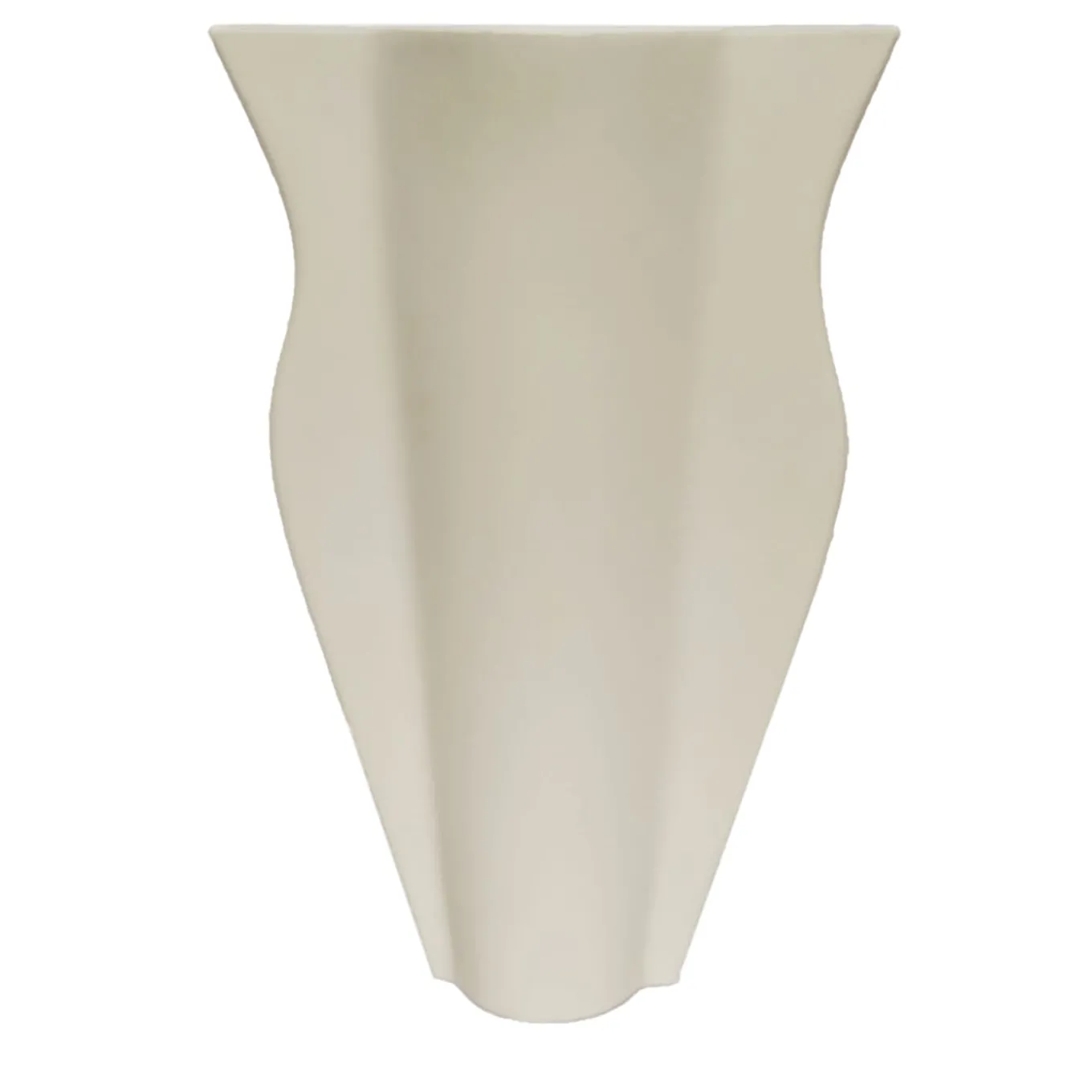 Vaso Schiacciati bianco opaco