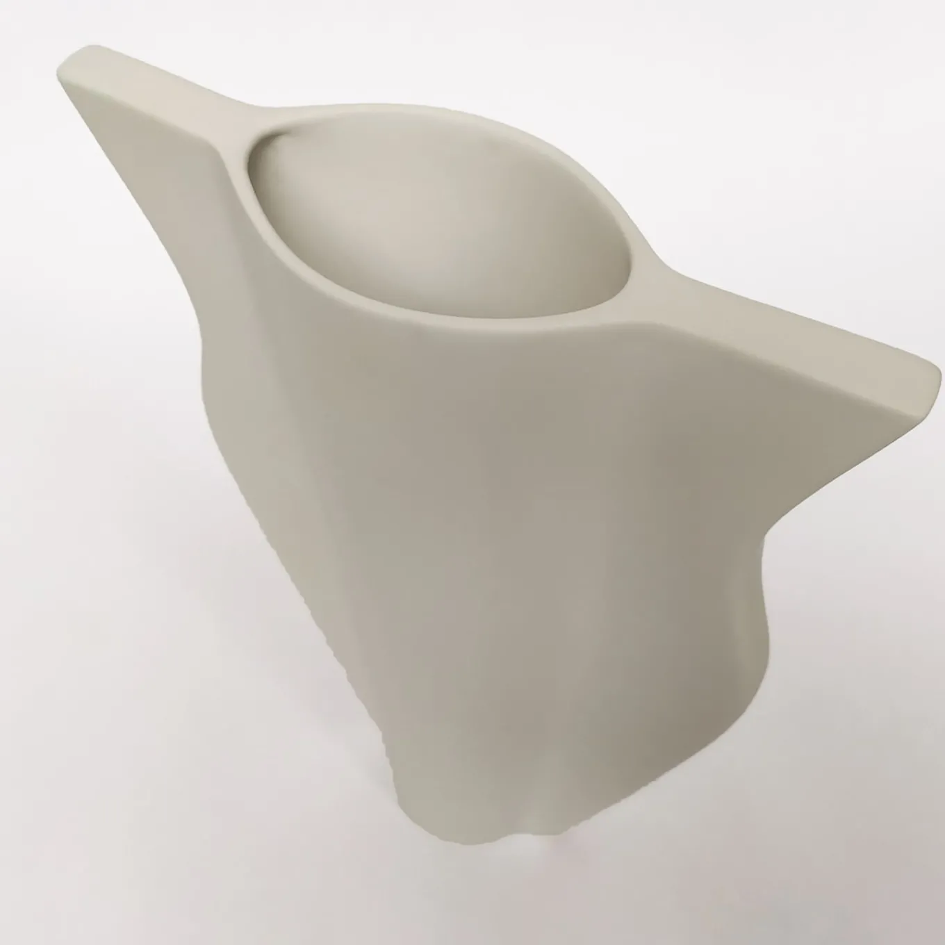 Vaso Schiacciati bianco opaco