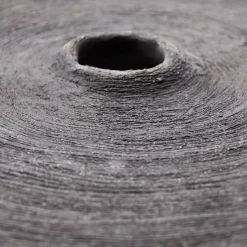 Vaso scultura rotondo in raku Intorno al Cerchio di Nino Basso