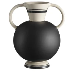 Vaso Situla in bianco e nero di Ugo La Pietra