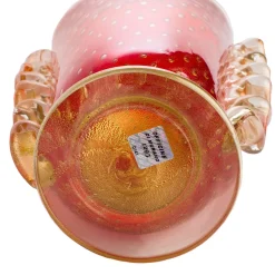 Vaso Stmatcordon rosso e oro