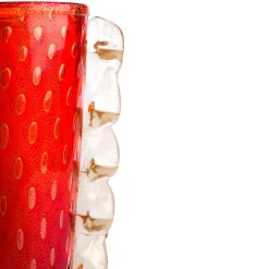 Vaso Stmatcordon rosso e oro