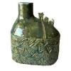 Vaso Versante Silenzioso in Ceramica Verde della Collezione Micromondo
