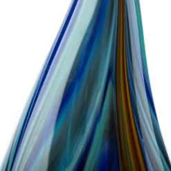 Vaso-scultura in vetro di Murano multicolore a goccia di fuoco #3