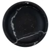 Vassoio decorativo rotondo in marmo nero di Marquina