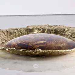 Vassoio girasole in ottone