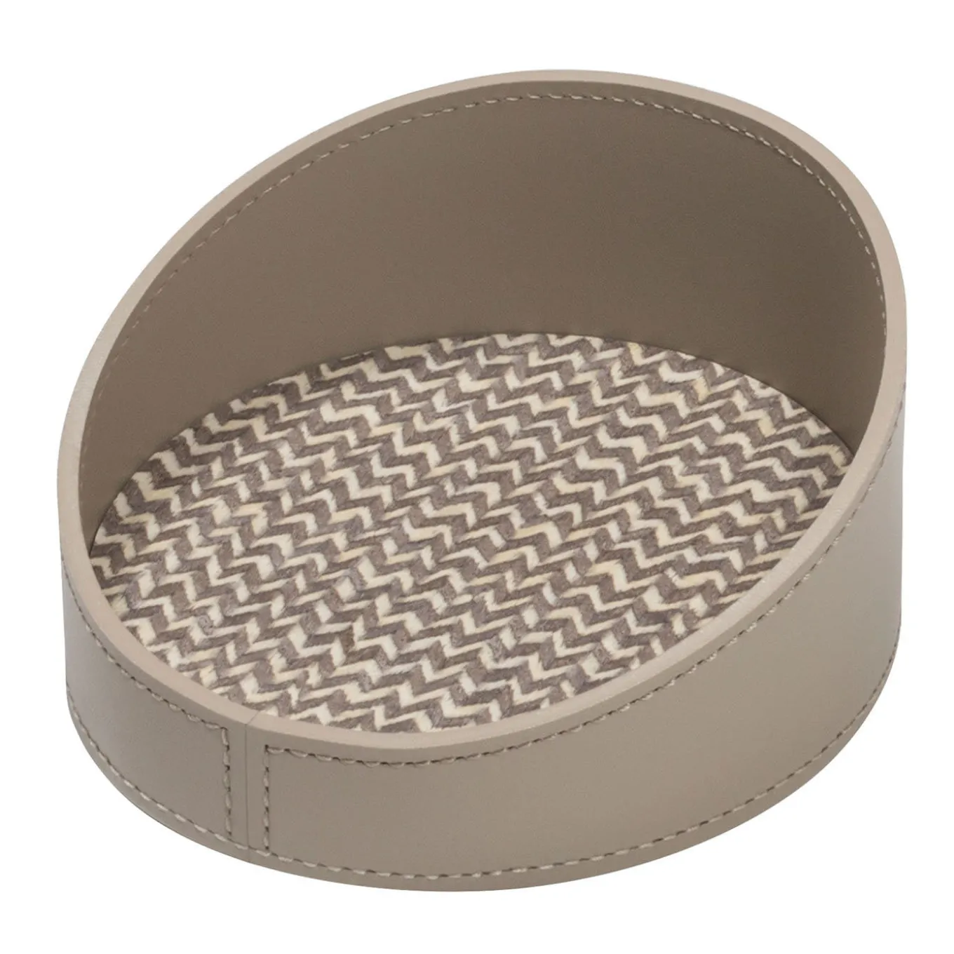 Vassoio ovale Chevron beige per piccoli vassoi