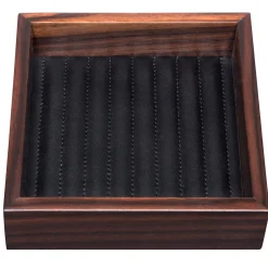 Vassoio portavalori quadrato Febe Ebony Lines Small