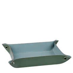 Vide poche in pelle Eucalipto e Azzurro cielo #1