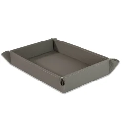 Vide-Poche Michelangelo 19 in pelle grigio luna