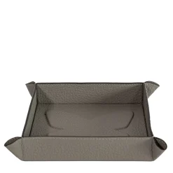 Vide-Poche Michelangelo Butterfly in pelle grigio luna