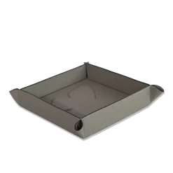 Vide-Poche Michelangelo Butterfly in pelle grigio luna
