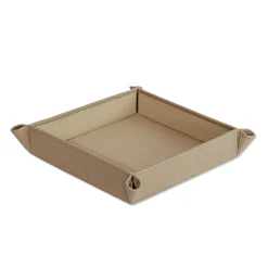 Vide-Poche Michelangelo in pelle beige Tamarone