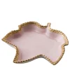 Videpoche rosa e oro con foglie di vite